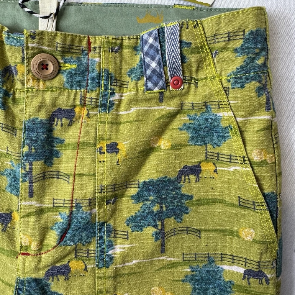 Matilda Jane Boys Shorts Size 10 Farm Print Joanna Gaines Cotton NWT Barn Animal - Picture 10 of 10